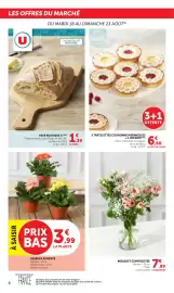 Catalogue Maximarché page 8: U Pave rustique €1,39, 3 tartelettes couronne meringuees €6,60