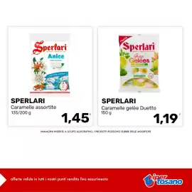 Volantino Iper Tosano settimana 34 Pagina 1: Sperlari Caramelle assortite €1,45, Sperlari Caramelle gelée Duetto €1,19