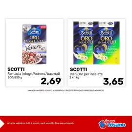 Volantino Iper Tosano settimana 34 Pagina 3: Scotti Fantasia integr./Venere/basmati €2,69, Scotti Riso Oro per insalate €3,65