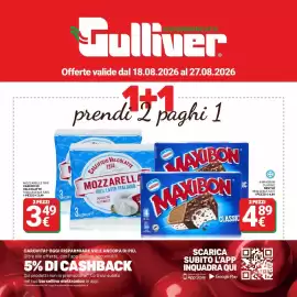Volantino Supermercati Gulliver Pagina 1: Cashback