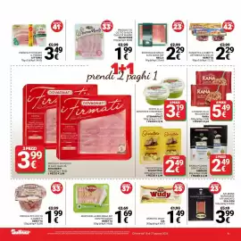 Volantino Supermercati Gulliver Pagina 9: Salmone norvegese affumicato Sea-Fish €3,99, Würstel Wudy AIA €1,49
