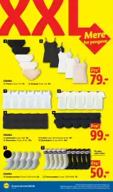 Lidl tilbudsavis Side 34: Esmara undertroje t-shirt boxershorts underbukser €99,00, Esmara sneakerstrømper €50,00