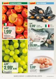 Volantino Banco Fresco settimana 34 Pagina 2: Gamberetti rosa sgusciati €3,99, Cozze Italia €3,99