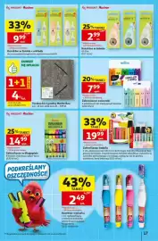Auchan gazetka tydzień 34 Strona 17: Teczka A4 z gumką Marbe Box €4,00, Zakreślacz Stabilo €19,99