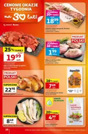 Auchan gazetka tydzień 34 Strona 30: Łosoś sałatkowy wędzony na zimno €4,99, Mięso z uda kurczaka luzem €1,99