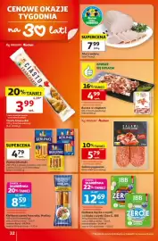 Auchan gazetka tydzień 34 Strona 32: Filet z indyka €7,99, Kiełbasa śląska z szynki lub biała z szynki Zero-E, JBB €12,69