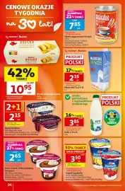 Auchan gazetka tydzień 34 Strona 34: Mleko UHT 1,5% tł. €2,35, Kefir Naturalny €3,85