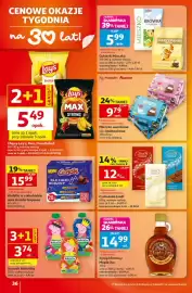 Auchan gazetka tydzień 34 Strona 36: Mleczko waniliowe lub śmietankowe €9,79, Syrop klonowy Maple Joe €14,99