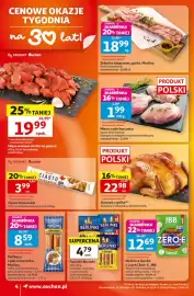 Auchan gazetka | Supermarket Strona 4: Mięso z uda kurczaka €1,99, Żeberka wieprzowe, paski, Morliny €18,99