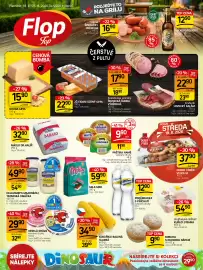 Flop leták týden 34 Strana 1: ŠPEKÁČKY PRÉMIUM €16,90, Sýr gouda 48 % 100g €15,90