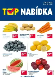 Makro leták týden 34 Strana 1: Banány €23,90, MRKEV KAROTKA €12,90