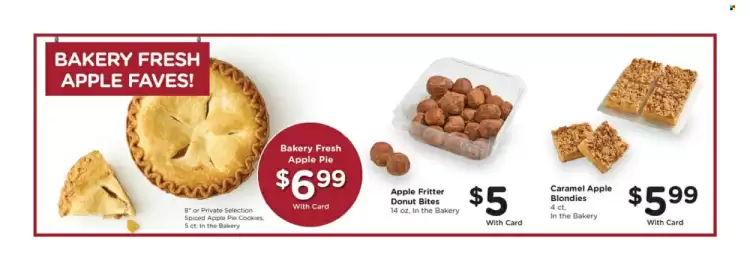 Pick'n Save weekly ad week 34 Page 10: Caramel Apple Blondies €5,99, Apple Fritter Donut Bites €5,00