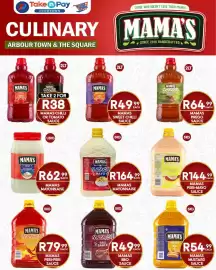 Take 'n Pay catalogue week 34 Page 46: Mama's Mzansi BBQ Sauce €49,99, Mamas Sweet Chilli Sauce €49,99