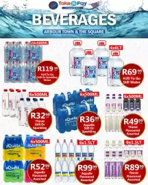 Take 'n Pay catalogue week 34 Page 62: Aquelle Flavoured Assorted €99,99, AQuellé Natural Spring Water €36,99