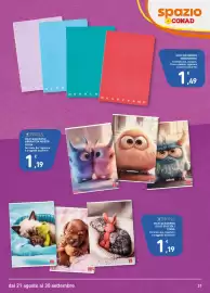 Volantino Spazio Conad | Scuola 2026 Pagina 31: Maxi quaderno monocromo €1,49, Maxi quaderno abbraccia mostri Pigna €1,19