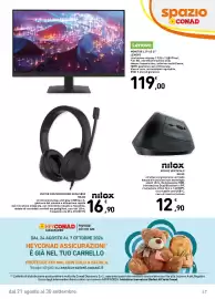 Volantino Spazio Conad | Scuola 2026 Pagina 47: Cuffie con microfono NilaX €16,90, Mouse verticale NiloX €12,90