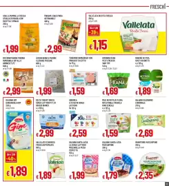 Volantino Famila Pagina 11: Teneroni hamburger con prosciutto cotto €1,59, A.Yo kefir senza lattosio €2,59