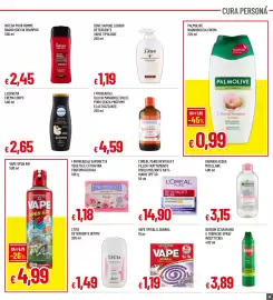 Volantino Famila Pagina 19: Palmolive bagnodoccia crema €0,99, Lycia detergente intimo €1,49