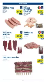 Catálogo Makro semana 34 Página 4: Bifes de peru metro chef €8,49, Pernas de frango c/costas metro chef €2,19