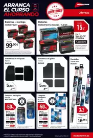 Catálogo MotorTown Página 5: Motortown baterías €99,00, Racing alfombras de moqueta €5,99