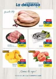Folleto Supermercados La Despensa semana 34 Página 1: Origen - melocoton amarillo fercluse €1,99, Pechugas de pollo €6,99