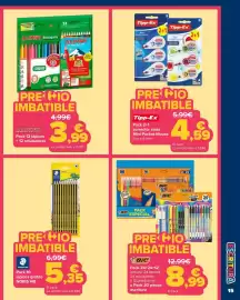 Folleto Carrefour Página 15: Bic pack 24+24+12 €8,99, Alpino pack 12 lápices + 12 rotuladores €3,99