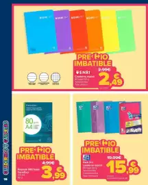 Folleto Carrefour Página 16: Oxford cuaderno espiral €15,99, Carrefour papel a4 €3,99