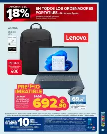 Folleto Carrefour Página 27: Lenovo Portátil IdeaPad Slim 3 15ARP10 €692,90