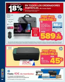 Folleto Carrefour Página 30: Hp portátil 15-fc €589,58, Hp multifunción deskjet 2923e €45,00