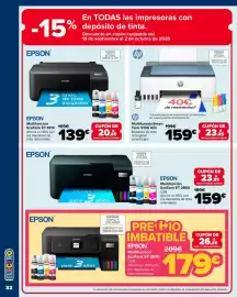Folleto Carrefour Página 32: Epson multifunción Ecotank ET-1810 €139,00