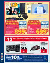 Folleto Carrefour Página 34: Millennium Pack PC gaming Nausicaa €899,00, Trust Teclado + ratón Wireless Primo €14,99