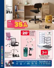 Folleto Carrefour Página 38: Line silla de escritorio giratoria €54,99, Flexos