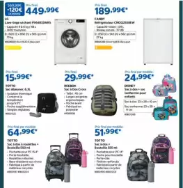 Catalogue Costco page 2: REEBOK Sac à Dos Cross €29,99, DISNEY Sac à dos + sac isotherme pour enfants €24,99
