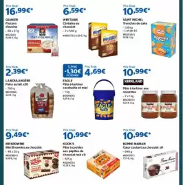 Catalogue Costco page 8: SAINT MICHEL Tronches de cake €10,59, WEETABIX Céréales au chocolat €6,59