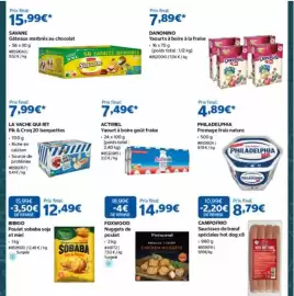 Catalogue Costco page 9: ACTIMEL Yaourt à boire goût fraise €7,49, Savane Gâteaux marbrés au chocolat €15,99