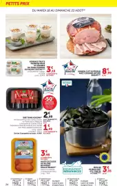 Catalogue Bi1 page 24: BRIENT Jambon cuit supérieur €8,99, MOULES DE BOUCHOT €3,35