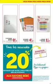 Catalogue Bi1 page 5: CHEMISES A ELASTIQUE €4,19, RUBANS CORRECTEURS €1,99