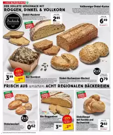 Interspar Flugblatt woche 34 Seite 4: Bio-Roggenbrot €2,85, Dinkelknopf mit Karotte und Buchweizen €2,82