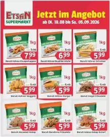 ETSAN Flugblatt Seite 3: Banvit Hühner Brustfilet Würfel €6,99, Banvit Hühner Burger €5,99