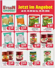 ETSAN Flugblatt Seite 4: Avantaj Dermason weiße Bohnen €2,99, Avantaj rote Linsen €1,49