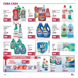 Volantino Futura Supermercati Pagina 16: Detersivo liquido Dash classico/salvacolore €9,90, Bobina Mister VIT €1,99
