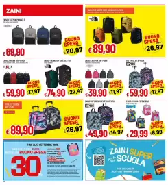 Volantino Galassia Pagina 26: Zaino Jordan Air Patrol €59,90, Trolley Seven Boy / Girl €89,90