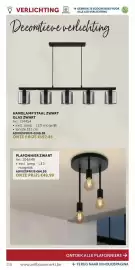 Zelfbouwmarkt folder Pagina 119: Plafonnier zwart €49,99, Hanglamp staal zwart glas zwart €197,45