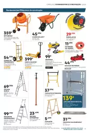 Folheto Bricomarché semana 34 Página 13: Carro de mão €45,99, Macaco de rodas einhell €44,99