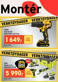 Montér kundeavis uke 34 Side 2: DeWalt Drill 18 VxR DCD777D2T 2x2,0 Ah €1.649,00, Ryobi maskin sett RCK183N-240TM €5.990,00