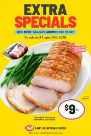 IGA catalogue Page 5: Australian Boned and Rolled Pork Loin Roast €9,00