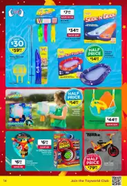Toyworld catalogue Page 14: Fisher-Price Swing €44,99, Tonka Trike €79,99