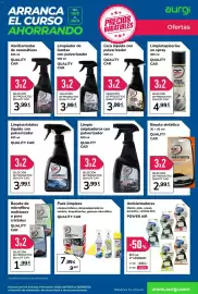 Catálogo Aurgi Página 4: Quality Car limpia salpicaderos €3,99, Quality Car cera líquida con pulverizador €3,99