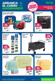 Catálogo Aurgi Página 6: Fergoma carro jardín playa €31,99, Parasol lateral Mickey, Spider-Man o Stitch €5,24