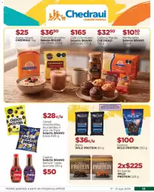 Folleto Chedraui Página 13: Wild Protein Granola €100,00, Selecto Brand cereal chocobolitas azucaradas o aros de fruta €0,28